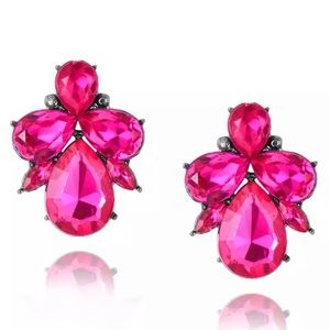 Fuschia Pink | Boutique Gemstone Stud Earrings